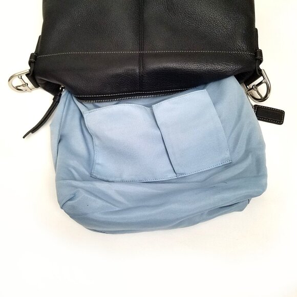 Coach Legacy Soho Black Pebble Leather Shoulder Crossbody Hobo Bag #F15064 - Picture 9 of 12